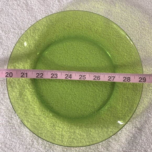 Vintage Duralex France Galaxie Lime Green Glass Dinner Plates X3 - Picture 14 of 14